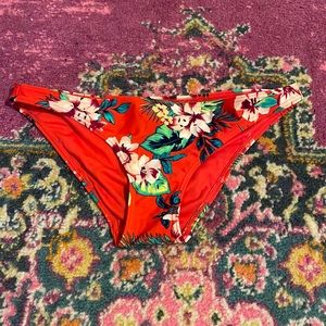 red floral bikini bottoms